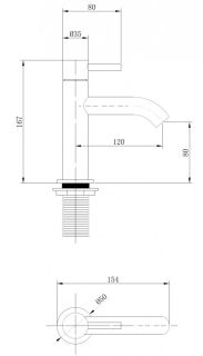 Смеситель для раковины ABBER Wasser Kreis AF8110 хром